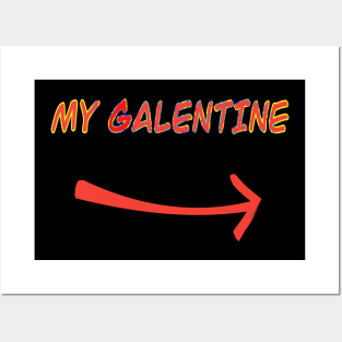 Galentines day and Valentine’s Day simple arrow Posters and Art